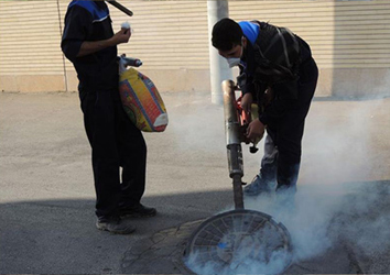 سم پاشی مجاری فاضلاب